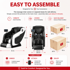 Premium 4D Zero Gravity Massage Chair Full Body Shiatsu Recliner Heating Airbag Compression Bluetooth Music Home Relaxation Ergonomic Comfort Furniture Use