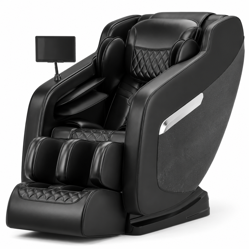 Premium 4D Zero Gravity Massage Chair Full Body Shiatsu Recliner Heating Airbag Compression Bluetooth Music Home Relaxation Ergonomic Comfort Furniture Use