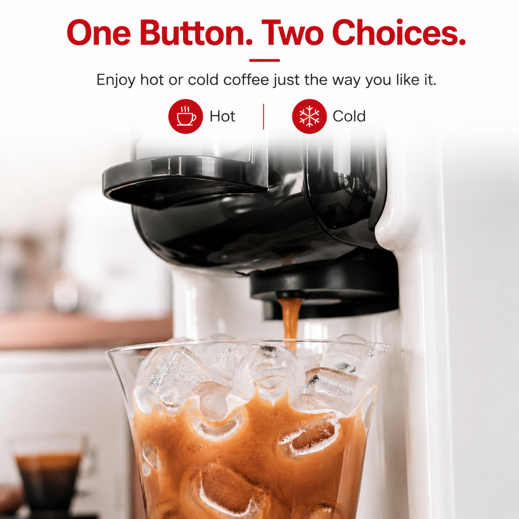 Premium 5-in-1 Capsule Coffee Machine 20 Bar Espresso Maker Compatible with Nespresso K-Cup Dolce Gusto ESE Pods Ground Coffee Hot Cold Brew Coffee Machine