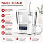 Premium 600ML Oral Irrigator Electric Water Flosser 10 Modes IPX7 Waterproof Rechargeable Dental Cleaner 4 Tips Adjustable Pressure Oral Care