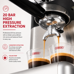 Premium Bean to Cup Espresso Machine with Grinder 20 Bar Dual Boiler Coffee Maker Touchscreen Built-In Burr Grinder Steam Wand Home Espresso Machine