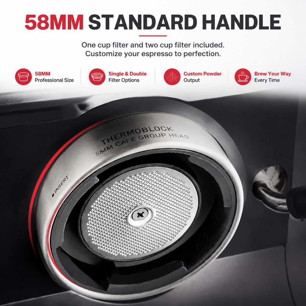 Premium Bean to Cup Espresso Machine with Grinder 20 Bar Dual Boiler Coffee Maker Touchscreen Built-In Burr Grinder Steam Wand Home Espresso Machine