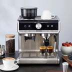 Premium Bean to Cup Espresso Machine with Grinder 20 Bar Dual Boiler Coffee Maker Touchscreen Built-In Burr Grinder Steam Wand Home Espresso Machine