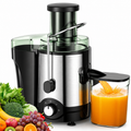 Premium Centrifugal Juicer 600W 3 Inch Wide Chute Dual Speed Stainless Steel Blade Fast Juice Extractor for Whole Fruits Vegetables Easy Clean Kitchen Juicer Machine