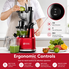 Premium Cold Press Juicer Wide 3.27 Inch Chute BPA Free High Juice Yield Low Noise Masticating Juicer for Whole Fruits Vegetables Leafy Greens Home Use