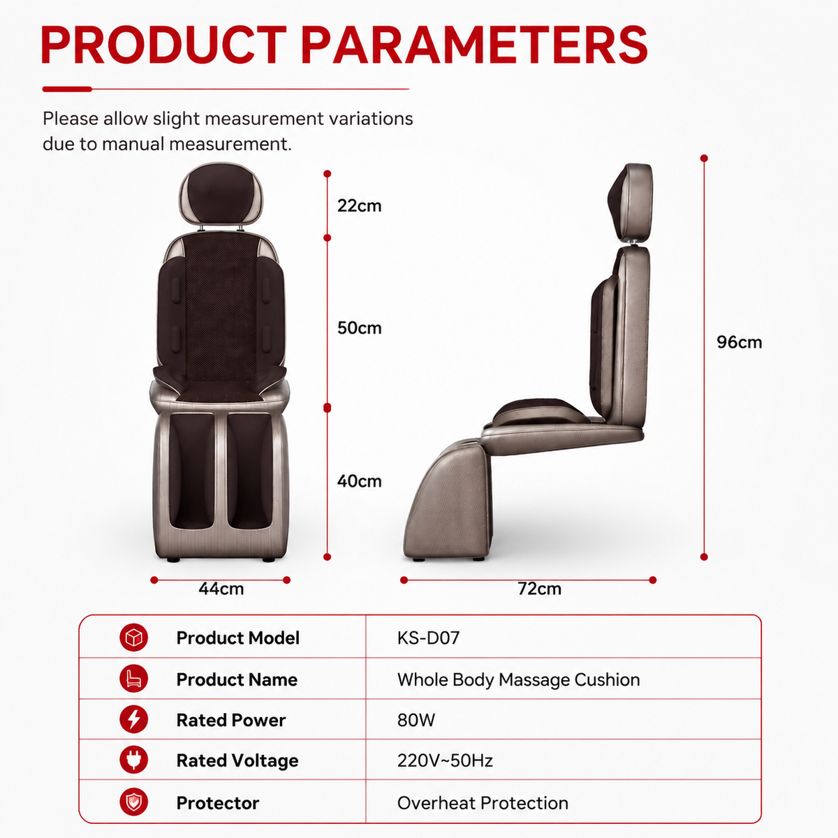 Premium Electric Full Body Massage Cushion Shiatsu Kneading Neck Back Waist Leg Massager Infrared Heating Vibration Seat Home Office Chair Use