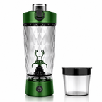 Premium Electric Protein Shaker Bottle 7500RPM USB-C Rechargeable Self Cleaning Mixer Built-in Powder Storage BPA-Free Portable Smooth Drink Blender Gym Travel Use