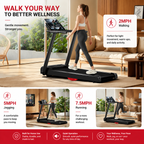 Premium Foldable Smart Treadmill 3.0HP Brushless Motor Quiet Under 45dB Bluetooth Audio 7 Layer Shock Absorption LED Display Compact Home Running Machine