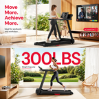 Premium Foldable Smart Treadmill 3.0HP Brushless Motor Quiet Under 45dB Bluetooth Audio 7 Layer Shock Absorption LED Display Compact Home Running Machine