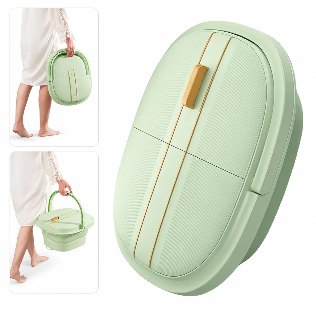 Premium Foot Spa Bath Massager with Heat 12 Rollers Digital Temperature Control Pedicure Stone Adjustable Timer Foot Soak Relaxation Home Care Device