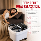 Premium Foot Spa Bath Massager with Heat 12 Rollers Digital Temperature Control Pedicure Stone Adjustable Timer Foot Soak Relaxation Home Care Device