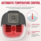 Premium Foot Spa Bath Massager with Heat 12 Rollers Digital Temperature Control Pedicure Stone Adjustable Timer Foot Soak Relaxation Home Care Device