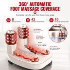 Premium Foot Spa Bath Massager with Heat 12 Rollers Digital Temperature Control Pedicure Stone Adjustable Timer Foot Soak Relaxation Home Care Device
