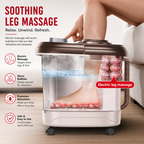Premium Foot Spa Bath Massager with Heat 12 Rollers Digital Temperature Control Pedicure Stone Adjustable Timer Foot Soak Relaxation Home Care Device