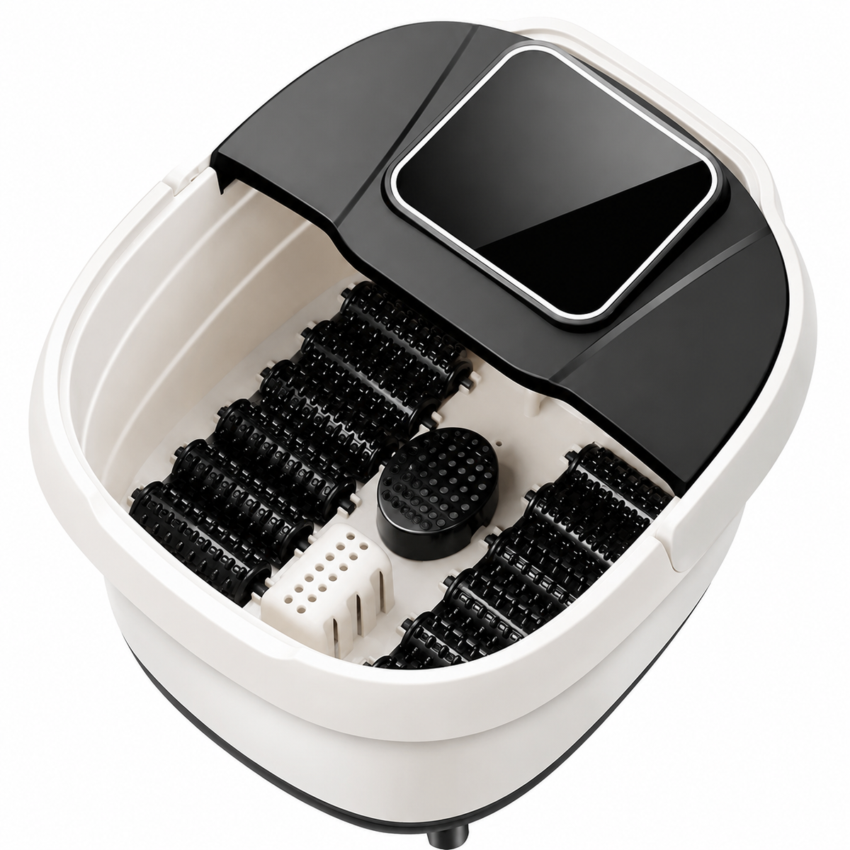 Premium Foot Spa Bath Massager with Heat 12 Rollers Digital Temperature Control Pedicure Stone Adjustable Timer Foot Soak Relaxation Home Care Device