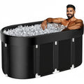 Premium Ice Bath Tub 129 Gallon Oval Cold Plunge Tub Portable Insulated Recovery Bath Hot Cold Therapy Home Outdoor Muscle Recovery Wellness
