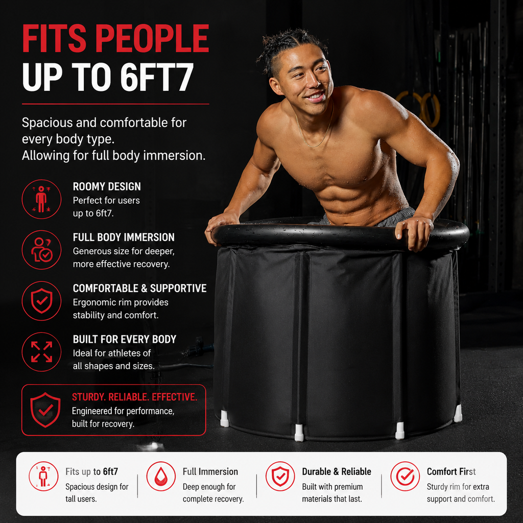 Premium Ice Bath Tub Portable Cold Plunge Tub 84 Gallon Inflatable Recovery Bath Lid Drain Outdoor Home Muscle Recovery Wellness Therapy Spa Fitness Use