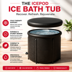 Premium Ice Bath Tub Portable Cold Plunge Tub 84 Gallon Inflatable Recovery Bath Lid Drain Outdoor Home Muscle Recovery Wellness Therapy Spa Fitness Use