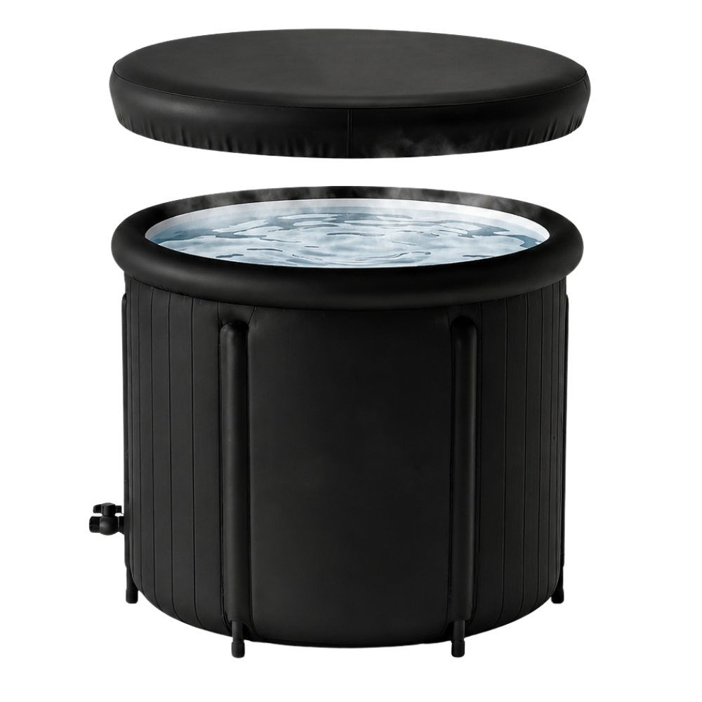Premium Ice Bath Tub Portable Cold Plunge Tub 84 Gallon Inflatable Recovery Bath Lid Drain Outdoor Home Muscle Recovery Wellness Therapy Spa Fitness Use