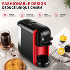 Premium Italian Capsule Coffee Machine Compact All in One Drip Americano Maker Capsule Coffee Brewer Single Serve 220V Home Office Coffee System