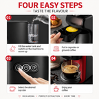 Premium Italian Capsule Coffee Machine Compact All in One Drip Americano Maker Capsule Coffee Brewer Single Serve 220V Home Office Coffee System