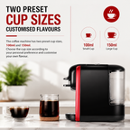 Premium Italian Capsule Coffee Machine Compact All in One Drip Americano Maker Capsule Coffee Brewer Single Serve 220V Home Office Coffee System
