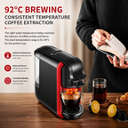 Premium Italian Capsule Coffee Machine Compact All in One Drip Americano Maker Capsule Coffee Brewer Single Serve 220V Home Office Coffee System