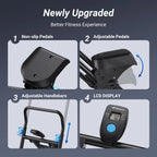 Premium Vertical Climber Machine Foldable Full Body Workout Cardio Trainer Adjustable Home Gym Climbing Machine with LCD Monitor Quiet Compact Design