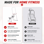 Premium Vertical Climber Machine Foldable Full Body Workout Cardio Trainer Adjustable Home Gym Climbing Machine with LCD Monitor Quiet Compact Design
