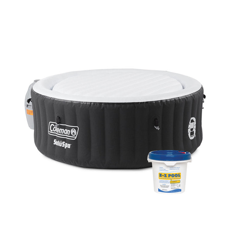 Spa Gonflable Rond En Vinyle Noir À 4 Jets Pour 4 Personnes Bestway