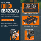 SuperHandy Lightweight Scooter Cargo Trailer GUT157 155 lbs Capacity