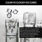 Whynter UIM 502SS 15in Built In Ice Maker 80lb Capacity Clear Ice Cube with NSF Inline Water Filter
