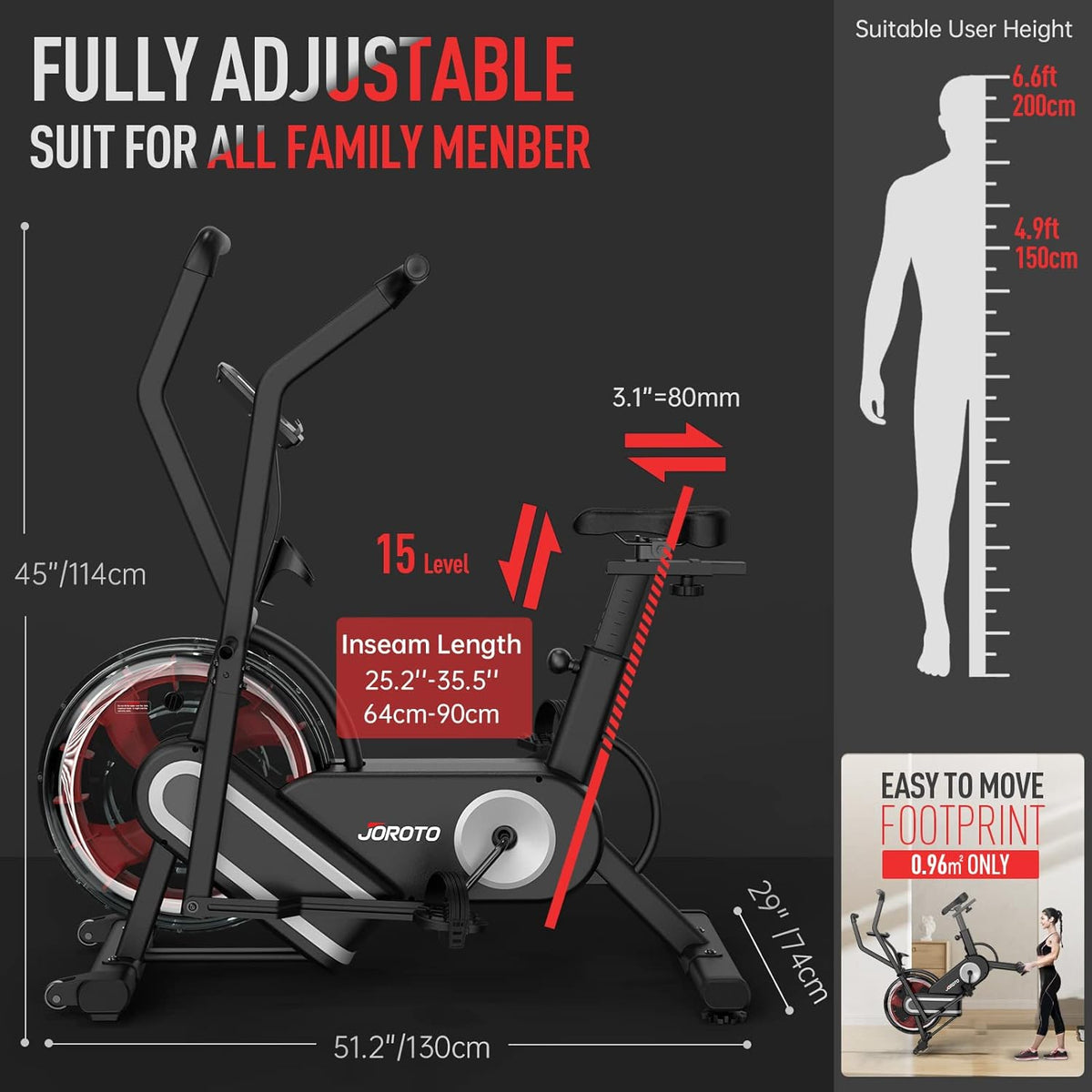 JOROTO XR5 Wasser-Heimtrainer – 6 Stufen Wasserwiderstand & App-Konnektivität