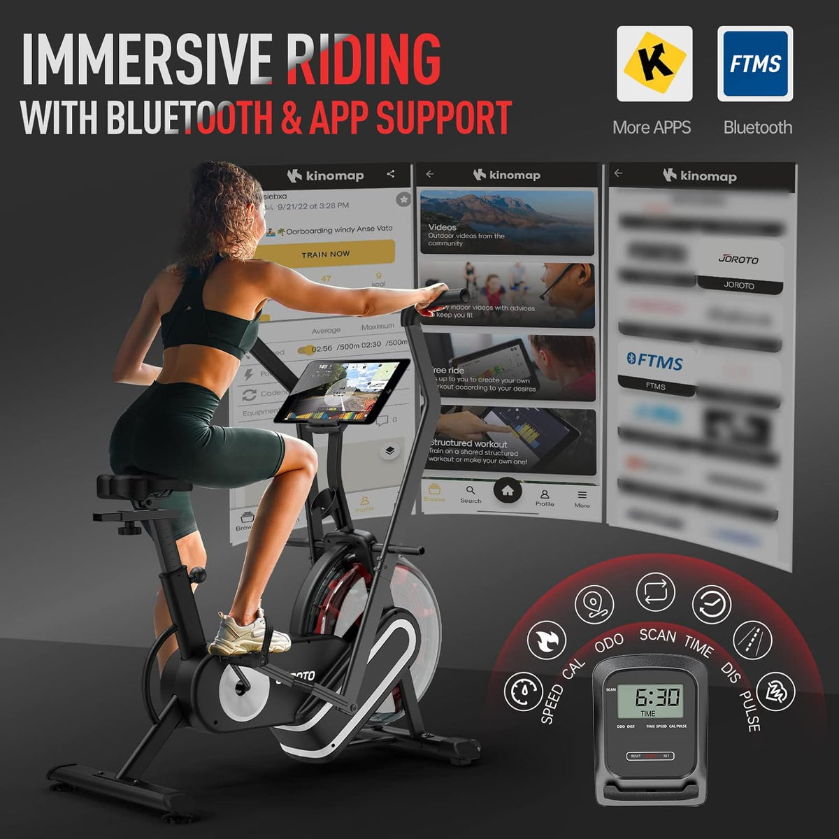 JOROTO XR5 Wasser-Heimtrainer – 6 Stufen Wasserwiderstand & App-Konnektivität