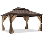 EROMMY 12X14 Hardtop Gazebo with Canopy for Poolside and Outdoor