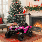 EROMMY 24V Ride on Electric Kids UTV Side by Side – Rose Red