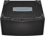 LG – SideKick 1.0 Cu. Ft. High-Efficiency Smart Top Load Pedestal Washer with 3-Motion Technology – Black steel