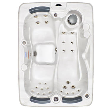Luxuria Spas 4 – Person 51 – Jet Acrylic Square Hot Tub with Ozonator