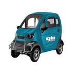 GIO GOLF ENCLOSED MOBILITY SCOOTER 60V 1200W, top speed 18mph, Range up to 30 miles, backup camera, heater, fan, alarm, media center, 500lb load capacity