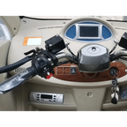 GIO GOLF ENCLOSED MOBILITY SCOOTER 60V 1200W, top speed 18mph, Range up to 30 miles, backup camera, heater, fan, alarm, media center, 500lb load capacity