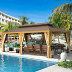 EROMMY 14X20 Outdoor Rectangle Gazebo with Canopy for Patio