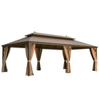 EROMMY 14X24 Hardtop Privacy Gazebo with Insect Screen