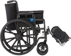 Drive Medical Blue Streak Wheelchair with Flip Back Desk Arms