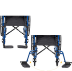 Drive Medical Blue Streak Wheelchair with Flip Back Desk Arms