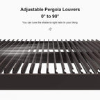 Alora Premium Outdoor Aluminum Louvered Patio Pergola With LED Lights [PERGOLA ONLY]