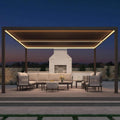Alora Premium Outdoor Aluminum Louvered Patio Pergola With LED Lights [PERGOLA ONLY]
