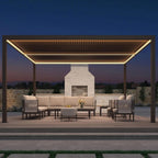 Alora Premium Outdoor Aluminum Louvered Patio Pergola With LED Lights [PERGOLA ONLY]