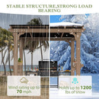 Alora Heavy-Duty Premium Wooden Grill Gazebo With Sloped Metal Roof