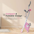 Pink Foldable Magnetic Exercise X-Bike