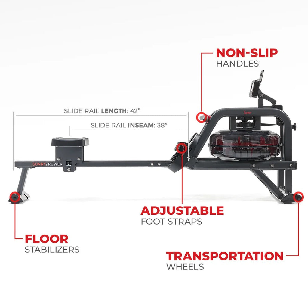 Premium Smart Obsidian Surge 500 m Water Rowing Machine